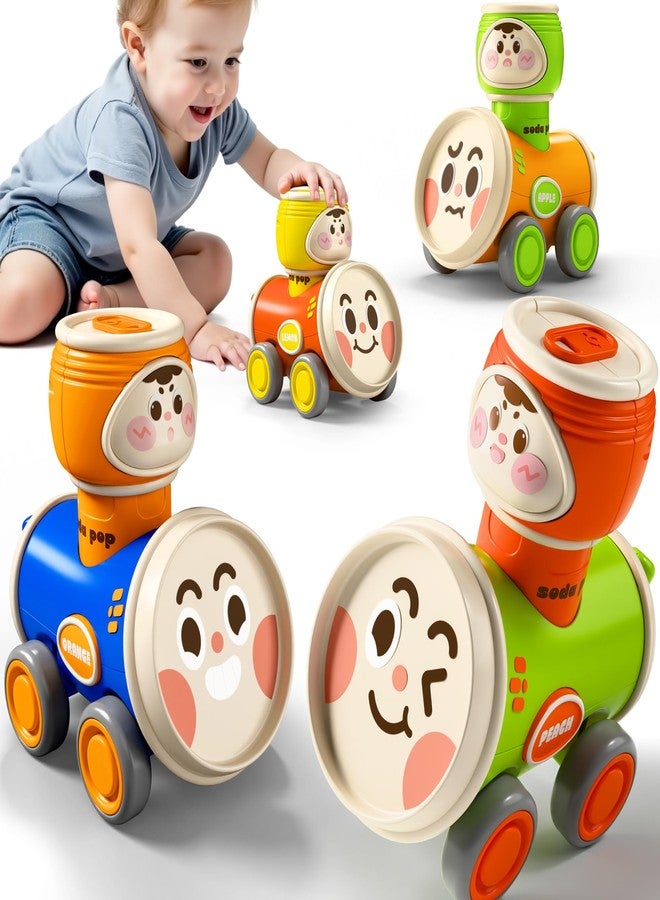 آي بلاي، آي ليرن مجموعة ألعاب سيارات iPlay و iLearn Press to Go للأطفال الصغار من عمر 1-3 سنوات، سيارات سباق احتكاكية للأطفال، مجموعة سيارات لعب للأطفال الرضع، هدايا عيد الميلاد الأول للأطفال من عمر 6-9-12-18 شهرًا، للأطفال من عمر سنة واحدة (أولاد وبنات) - Image 1